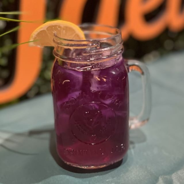 Butterfly Pea Iced Tea.