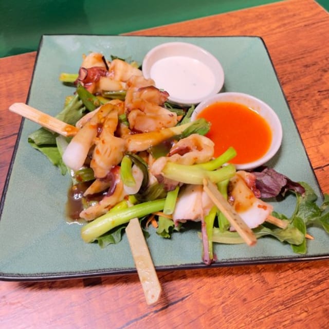 Grill Satay Octopus.